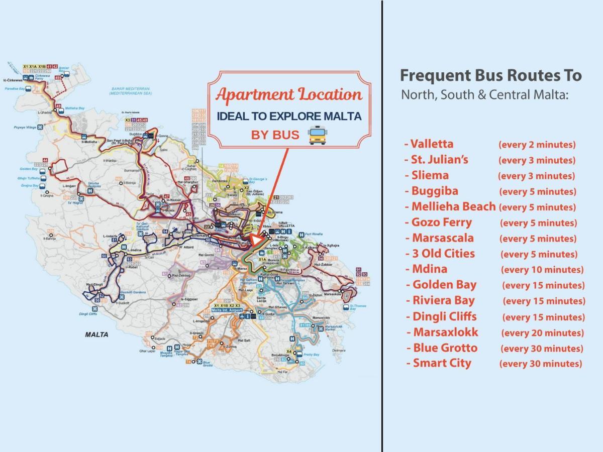 Central Rooms - Near Valletta & Sliema - Best Bus Lines Hamrun Exteriör bild